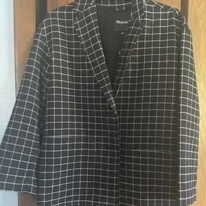 Black and White Oversized Madewell Blazer